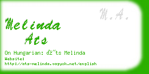 melinda ats business card